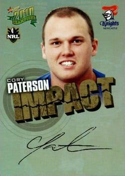 2010 NRL Champions - Impact Signature Gold #IS30 Cory Paterson Front